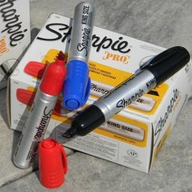 SANFORD 폭이 넓은 유성매직-샌포드 샤피 Pro King Size 유성마카 1다스(12자루) HF105-1, 레드 1다스, 색상