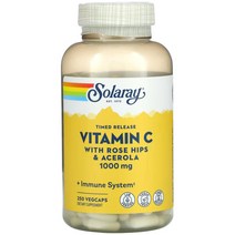 솔라레이 비타민 C 로즈힙 및 아세로라 함유 1 000mg 베지 250캡슐, 1개