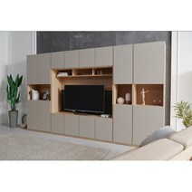 한방 정리정돈 초대형 월플렉스 시스템거실장 3370 북유럽 깔끔한 테이블, 화이트