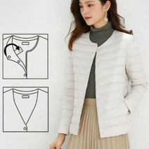 여성용 오리털 경량 패딩