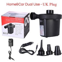 휴대용 미니 에어 인젝터 펌프 12V 220V 쿠션 캠핑 매트리스 수영장 블로어용, [02] UK Plug
