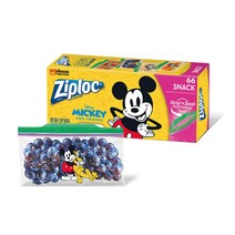 Ziploc 지퍼락 미키앤프렌즈 스낵백 66개입