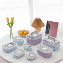 코멕스 컬러 스텐킵스 스텐 밀폐용기 반찬통 파스텔, 직사각 360ml