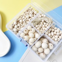 샤론델 마크라메 나무구슬 6칸 세트 1-5057 우드 비즈 인테리어장식 만들기재료 부자재