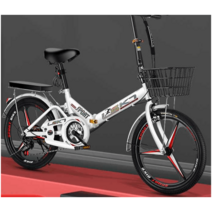 접이식 자전거 경량 소형 성인 여성용 장거리용 산악, 핑크 22인치