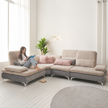 서광퍼니처 바이미 폴란드 조야 아쿠아텍스 패브릭 3.5인 4인 5인 코너 소파 hw, 5인소파_연그레이_그레이