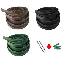 가든럽 잔디 엣지 9cm 14cm 잔듸 화단 분리대 ﻿경계 정리 가든 정원 마당 테두리 울타리, 9cm x 10m, 브라운