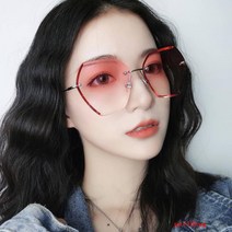 puildaug 선글라스 여성의 둥근 얼굴 안티 자외선 그라데이션 선글라스 거리 안경