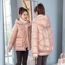 DFMEI 워싱프리 핫픽스 숏 패딩 패딩 여성코트 도톰