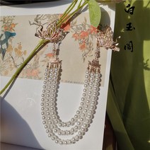 헤어 나비 태슬 걸그룹 자개 한복 화려한 올림머리비녀 복고풍 악세사리 소품 롱