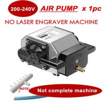 CNC 레이저 각인기 프린터 40x40cm DIY 유리 금속 목재 스테인레스 스틸 아크릴 공기 보조, 200-240V AIR PUMP