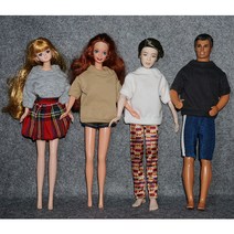 패션로얄티 미미 켄 마텔 bts인형 바비 인형옷(반팔 맨투맨 4색), 베이지