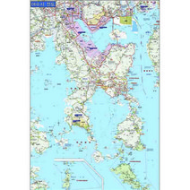 여수시전도 소-중-대 선택가능 전라남도 여수지도, 족자형-코팅재질 대형150x210cm