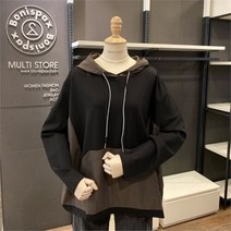 보니스팍스 NC02 컬러 배색 후드 티셔츠 1 A38TS410