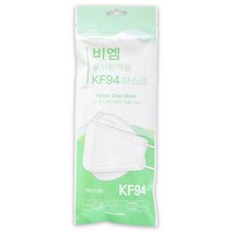 비엠 황사 방역용 마스크 KF94 (5매입) 대형 화이트, 4개