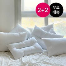 2+2 호텔용 베개솜 먼지없는 항균 마이크로화이바 다운필 지퍼형 통째로 빨아쓰는 베개솜 4p세트, 2+2 다운필경추베개솜