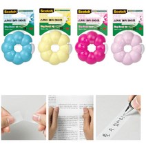 3M 글씨써지는 마스킹 라벨 스카치 테이프 커팅기 커터기 문구 어린이집 사무실, 레몬