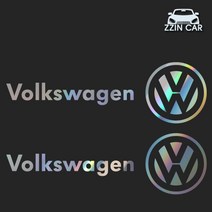 찐카 폭스바겐 Volkswagen 로고 차량용 데칼스티커 ZCG-18, 화이트