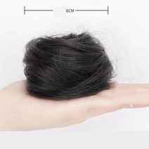 Makone 여성 인조 패션 가발 스타일 내추럴 똥머리 묶음머리, 개, 신공예 프리미엄 생머리 링 자연흑