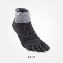 인진지 트레일 크로스컨트리 두꺼운 양말 통기성 우수한 신속건조 등산 발목양말, 블랙+그레이