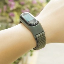 WAN 나일론 루프 팔찌 miband 5 6 smartwatch 스트랩 벨트 pulsera correa Miband 손목 밴드 미밴드 샤오미 4 3