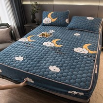 호텔 침대 커버 특별 제공 두꺼운 퀼트 플러시 더블 장착 시트 커플 매트리스 따뜻하고 부드러운 탄성 벨벳 180 Pad150