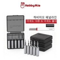 하비미오 [HMK-07] 고경도 텅스텐 패널라이너 스틸 패널라인 극세도 18종 홀더 (2437), 극세도 0.125mm