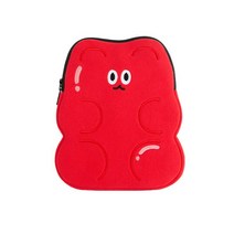 [올뉴프레임] 자수 노트북파우치 젤리베어, 레드