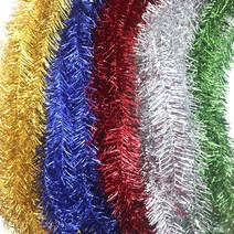 철사 모루 10줄 가는 빼빼 반짝이 굵은 만들기 트리, 은색 열줄