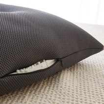 [르헤브] 잘자니 에어볼 메쉬 경추베개 빨아쓰는 일자목 거북목 목디스크 베개 (50x70), 차콜