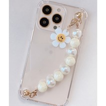 핑거스트랩 키즈폰스트랩 구슬 핸드폰줄 진주 비즈 체인 고리 아이폰 갤럭시 케이스 LG폰 FG002 사탕 진주핑거스트랩 키즈폰 구슬 크림, S23