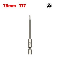 공구세트 공업 산업 가정용 1pc 75mm 중공 Torx 스크루 드라이버 비트 1/4 인치 육각 섕크 자기 헤드 T6 T7, [02] T7 Hole