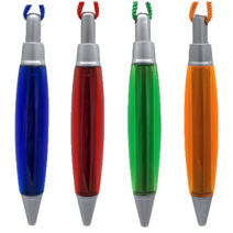 [소량주문가능]둥굴이목걸이펜-300개이상 실크인쇄 1도 무료, 주황