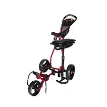 Founders Club 파운더스 클럽 프랭클린 3륜 골프 푸시 풀 카트 시트 우산 홀더 풋 브레이크 보관, White, White