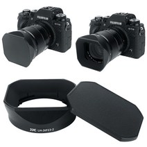 [JJC] 후지필름 XF 33mm F1.4 23mm F1.4 RLM WR II 렌즈 카메라 사각후드, LH-JXF23-2 BLACK, 1개
