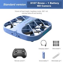 고성능 JJRC 4K WiFi 카메라가 장착된 소형 그리드 쿼드콥터 드론 4 채널 헬리콥터 장난감 헤드리스 360도 플립 어린이용 LED RC, [07] Blue-1B-NoCamera