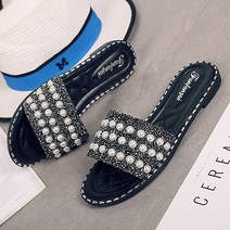 JINNY 블링블링 럭셔리 비즈 큐빅 진주 슬리퍼 MS129