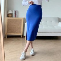 바보사랑 여자 옆트임 쫄쫄이 검정색 롱스커트.옷자락(무료배송)