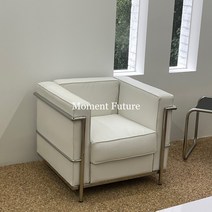 르꼬르뷔지에 lc2 lc3 소파 3인 2인 1인 명품 수입 쇼파 김나영쇼파 (쿠션선물), 화이트 싱글 소파 이 실사 컷