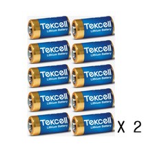 텍셀(Tekcell) CR123A 카메라건전지, 20개, 1개