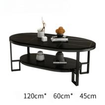세라믹 테이블 거실 다용도 탁자 낮은 거실테이블 인테리어 소파 티테이블 좌식, 조립, 길이120*폭60*높이45블랙+블랙
