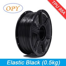 Tpu 필라멘트 1Kg 플라스틱 탄성 1.75Mm 0.5Kg 10M 100G 샘플 3D 프린터 재료 자연 검정 빨강 녹색 파랑 노랑 색상, Elastic Black 0.5KG+GERMANY