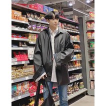 (스나이퍼샵) 레더 빅오버핏 셔츠자켓