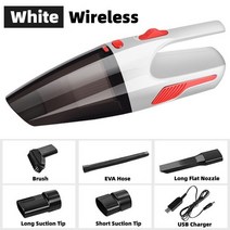 홈쇼핑무선청소기 전기 공기 살포기 120W 무선 Led 조명 압축 스프레이 클리너 자동차 홈 키보드 청소, 04 White-Wireless