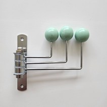 빈티지 우드볼 행거 코트랙 모자걸이 옷걸이 회전형 벽행거, 민트, 1개