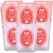비앤비)유연제3팩외섬유세제아기 빨래비누 1800ml, 리필선택, 043.세제리필 1800ml x4