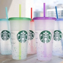 컬러체인지 콜드 리유저블컵 BPA-FREE 벤티 보냉컵 단품, 블루