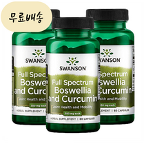 스완슨 풀 스펙트럼 보스웰리아 커큐민 300mg 60개입 3세트 [미국 직배송], 3개, 60개