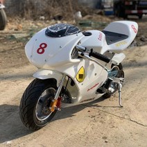 해외제품미니 오토바이 전기 미니 바이크 소형 스쿠터 49cc 스포츠 이륜차 2021신형 (제작상품), 스크럽 시커멓고 누렇다