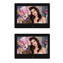 디지털액자 스마트액자 전자액자 7인치 HD 디지털 사진 프레임 800x480 LED 스마트 전자 앨범 LCD MP3 MP4, 03 2PCS Black